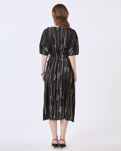 SIXDO6 G-Black Woven Loose Dress
